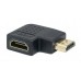 Adaptador HDMI 4k Hembra a Macho IZQUIERDO, en L plana 90°